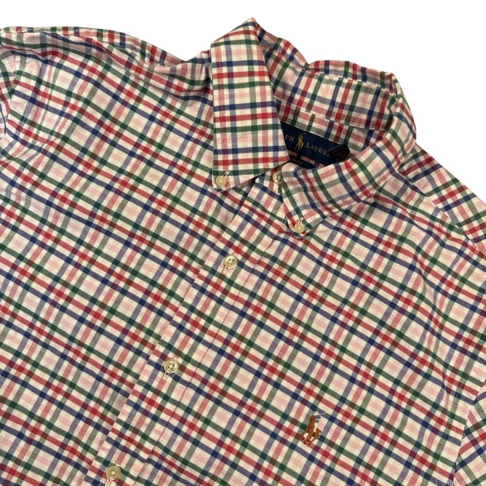 Ralph Lauren Plaid Slim Fit Button Down Sz XL‎ preppy old money designer
